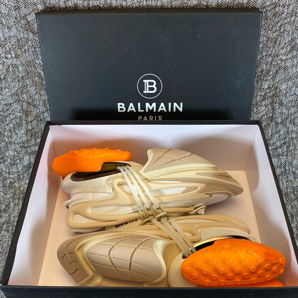 Balmain Men's Unicorn Low Top Chunky Sneakers Men's 11 Neoprene - Picture 9 of 16
